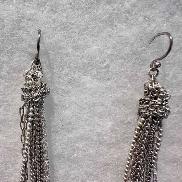 Stella & Dot Sterling Pearl Cascade Drop Dangle Fashion Earrings - Picture 3 of 4